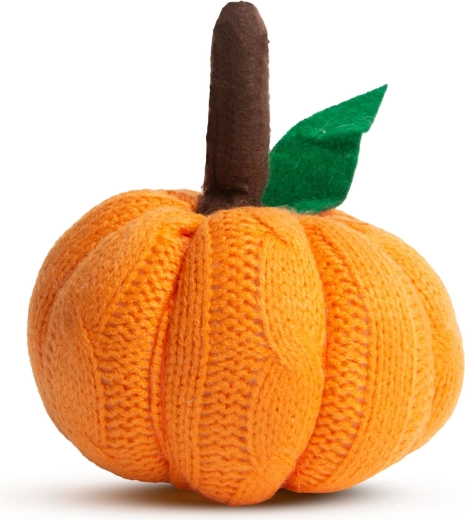 Halloweenowa dekoracja tekstylna dynia w kolorze pomarańczowym