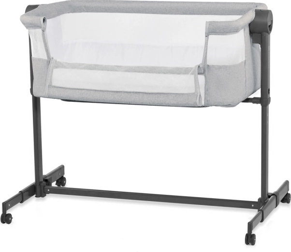 Dostawka i łóżeczko dziecięce Kinderkraft Nestee Up 2 light grey