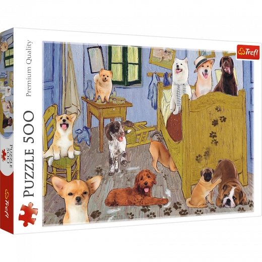 Puzzle 500 elementów – Pokój VAN GOGHA: Psia rewolucja Trefl