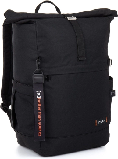 Czarny plecak rolltop Topgal X Ezra