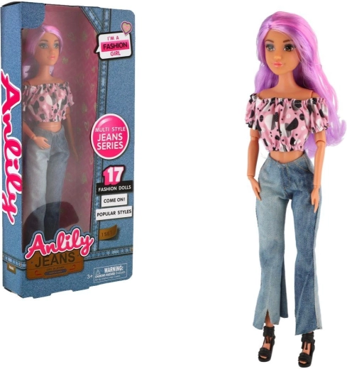 Anlily – przegubowa modna lalka w dżinsowym outficie 30 cm