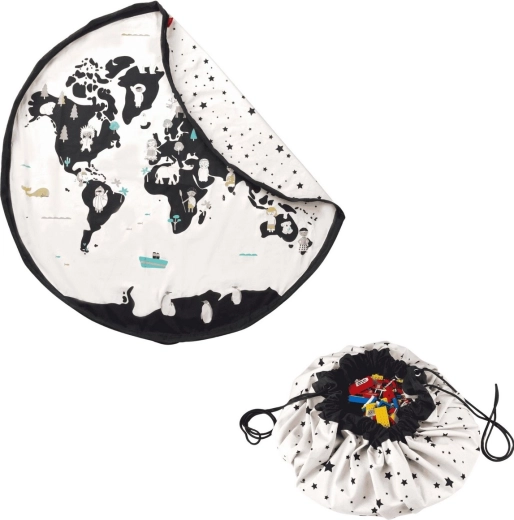 Play&Go Noomad original mata do zabawy i worek na zabawki worldmap