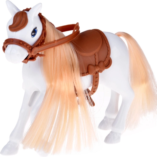 Koń z siodłem i uzdą