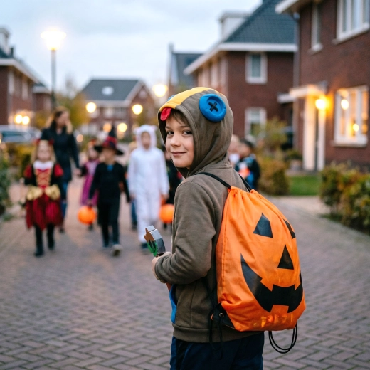 Halloweenowy worek na plecy z motywem dyni