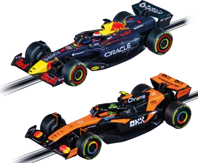 Dwa samochody F1 do wyścigu dla dwóch osób