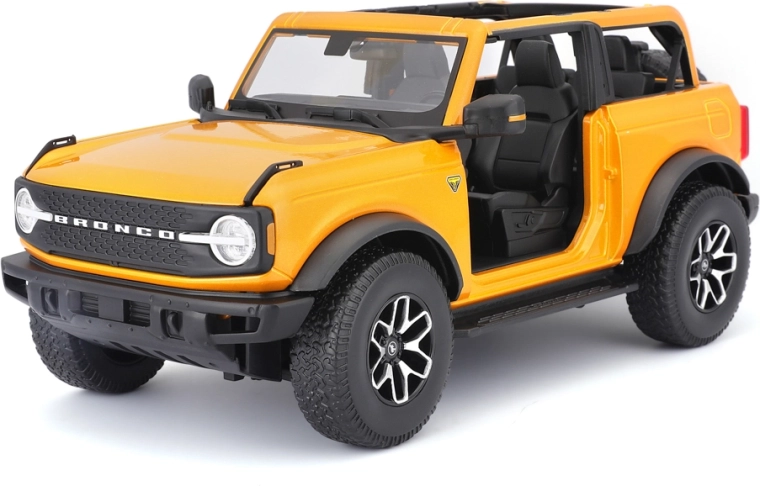 Maisto Ford Bronco Badlands pomarańczowy model 1:18 bez drzwi