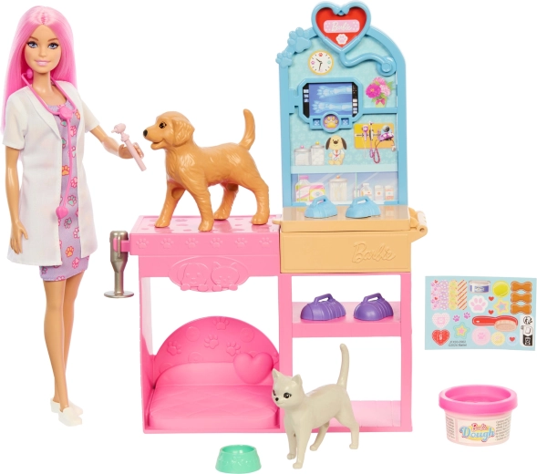 Barbie weterynarz i dwa zwierzaki