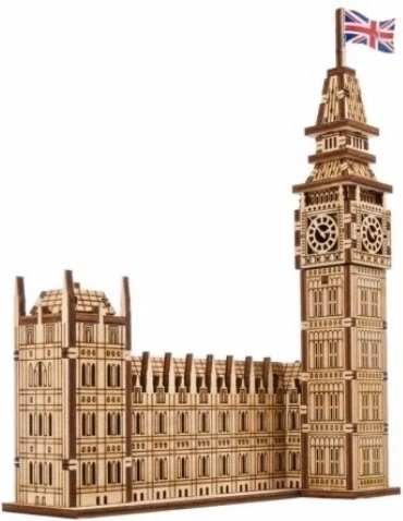 Ugears 3D drewniane mechaniczne puzzle Big Ben