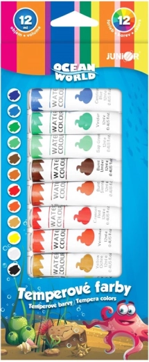 Farby temperowe Ocean World 12×12 ml