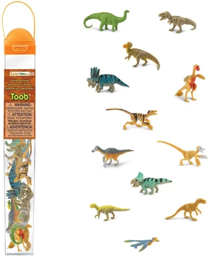Safari Ltd. Toobs tuba opierzone dinozaury