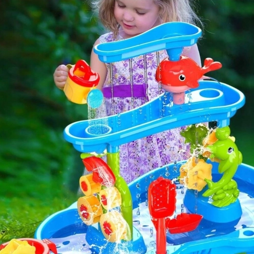 3‑poziomowa kaskada z kołami wodnymi