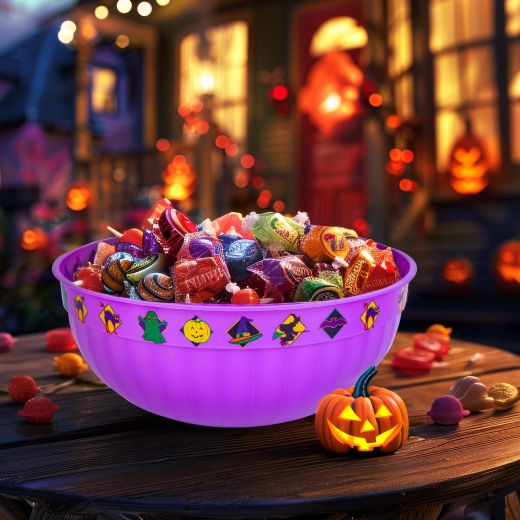 Fioletowa miska halloweenowa 30 × 12 cm