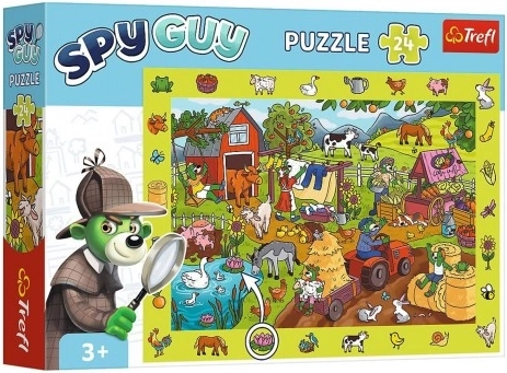 Puzzle obserwacyjne SPY GUY – farma, 24 elementy