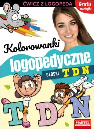 Logopedyczna kolorowanka z głoskami T, D i N