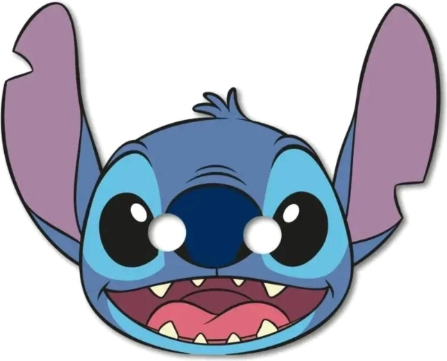 Maska karnawałowa na twarz Stitch i Angel - zestaw 6 szt.