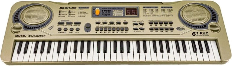 Keyboard elektroniczny MQ-811USB 61 klawiszy z mikrofonem i USB - 1 szt.
