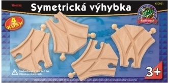 Symetryczne rozjazdy do drewnianych kolejek
