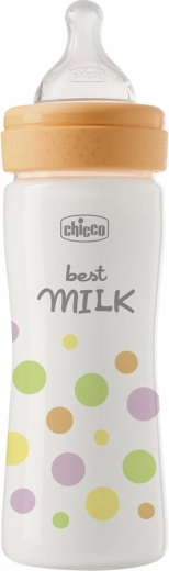 Butelka niemowlęca Chicco Perfect Easy 250 ml ze smoczkiem silikonowym, średni przepływ, 2 m+