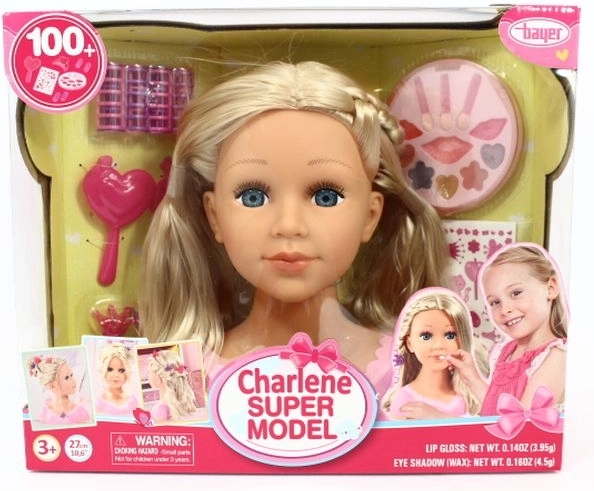 Bayer Charlene Super Model – głowa do stylizacji blond z akcesoriami