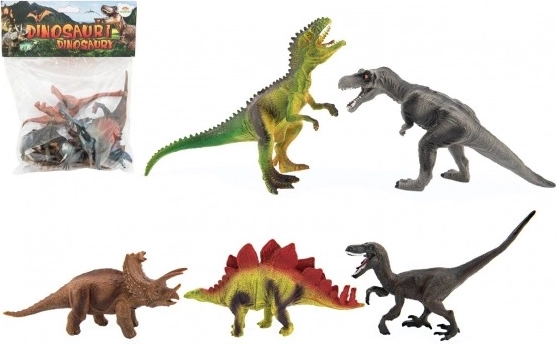 Zestaw plastikowych dinozaurów 15–18 cm, 5 szt.