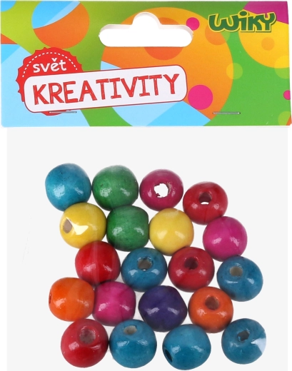 Drewniane kolorowe koraliki 20 szt.
