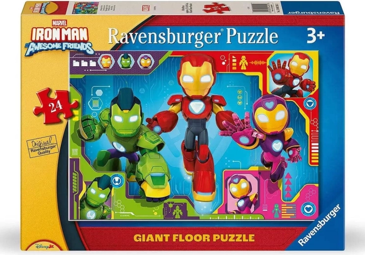 Ravensburger Ogromne puzzle podłogowe Iron Man i jego niesamowici przyjaciele 24 elementy