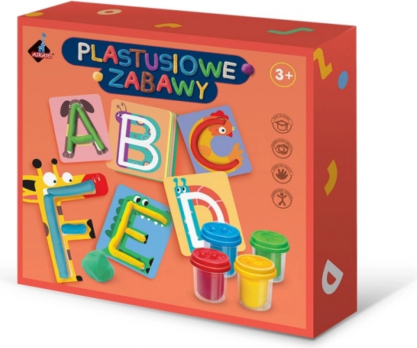 Zestaw plasteliny do zabawy - Litery