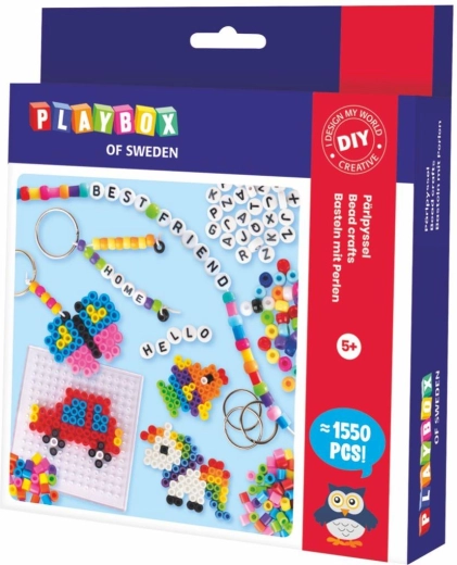 Playbox zestaw koralików do prasowania na bransoletki i zawieszki 1550 szt.