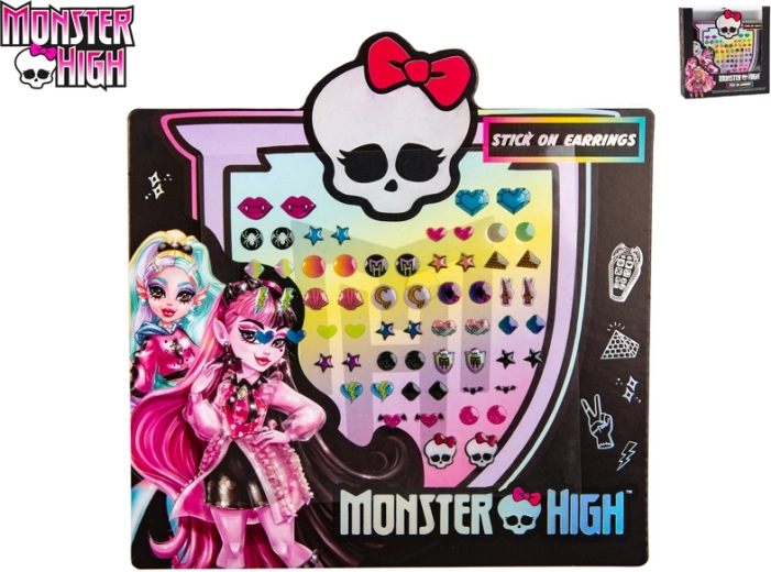 Naklejane kolczyki MONSTER HIGH – zestaw 24 sztuk dla dzieci