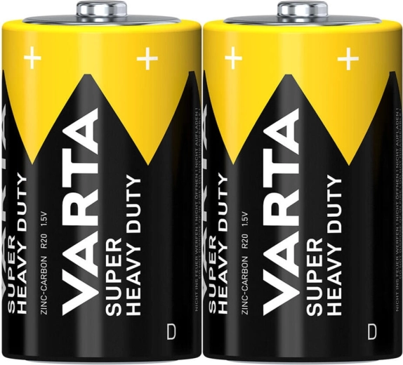 VARTA SuperLife D R20 baterie cynkowo-węglowe 1,5 V (2 szt.)