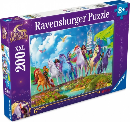 Puzzle XXL 200 elementów RAVENSBURGER – UNICORN ACADEMY (Akademia jednorożców)
