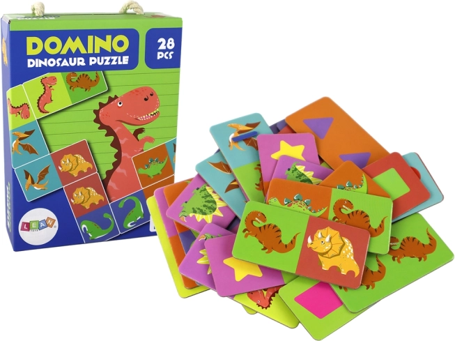 logiczna gra Puzzle Domino Dinozaury