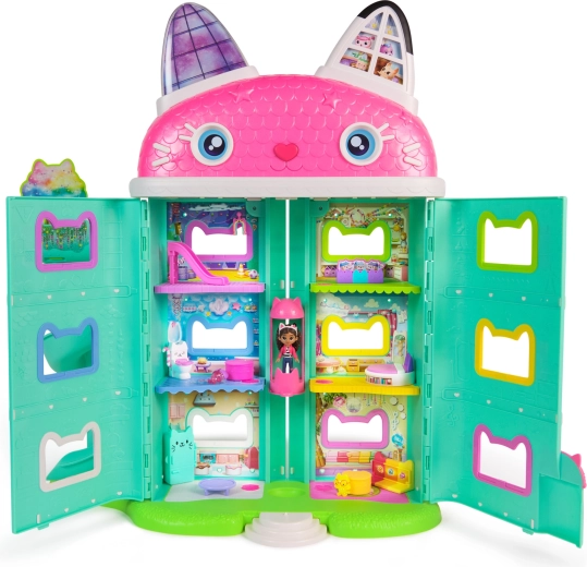 Winda, zjeżdżalnia i wieża dostawcza na paczki