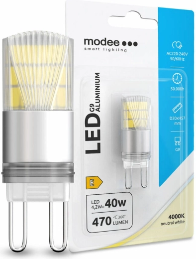 Żarówka LED G9 Modee Aluminium 4,2 W neutralna biel