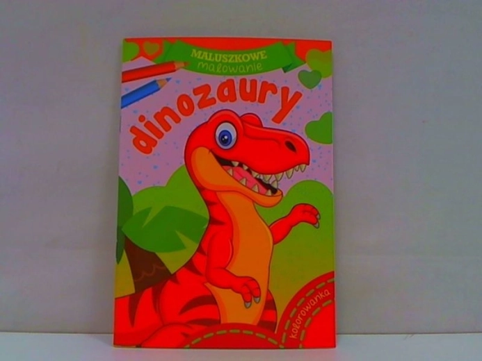 Maluszkowe malowanie: Dinozaury – kolorowanki z kredkami