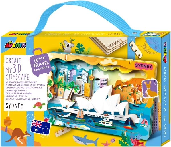 Drewniane puzzle 3D – panorama miejska SYDNEY