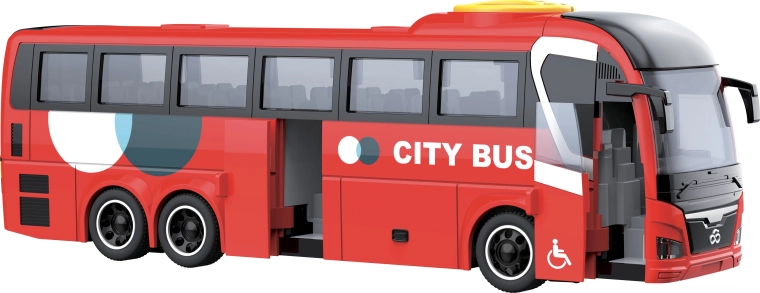 City Service Car autobus miejski 1:16 czerwony