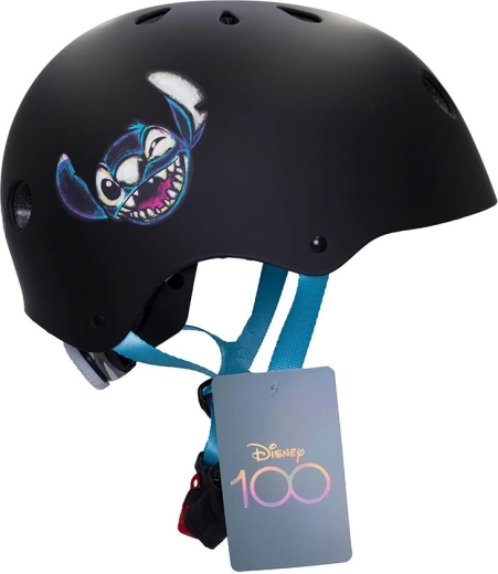 Dziecięcy kask sportowy Stitch czarny 52–56 cm