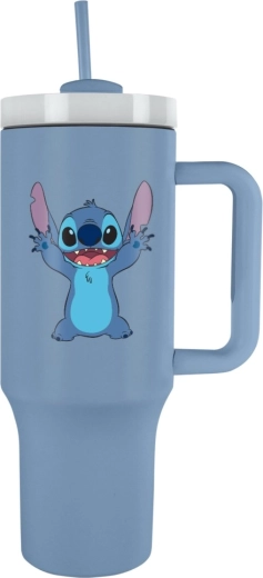 Kubek turystyczny ze słomką Lilo i Stitch niebieski 1200 ml