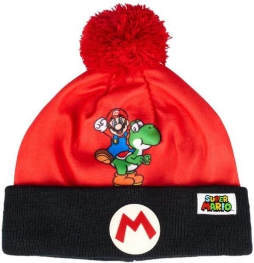 Czerwona polarowa czapka Super Mario