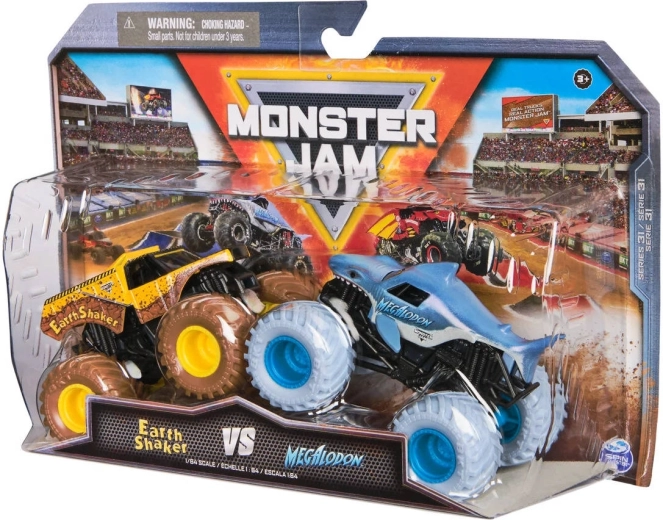 Dwa modele Monster Jam w opakowaniu
