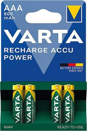 Akumulatory AAA (mikropaluszki) Varta 800 mAh (4 szt.)