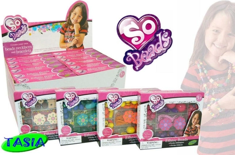 Tasia zestaw drewnianych koralików do tworzenia, 4 warianty