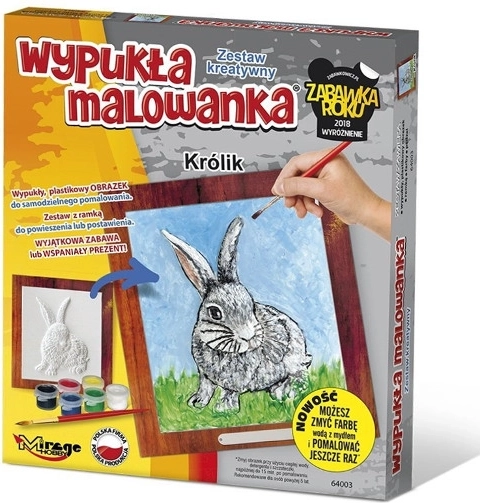 Wypukła kolorowanka 3D – królik od MIRAGE HOBBY