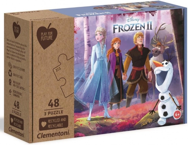 Dziecięce puzzle Kraina Lodu 2 - 3x48 elementów