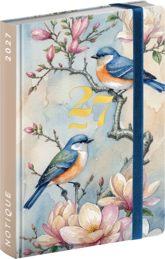 Notique kieszonkowy tygodniowy terminarz Birds 2027 (9,8 × 14,5 cm)