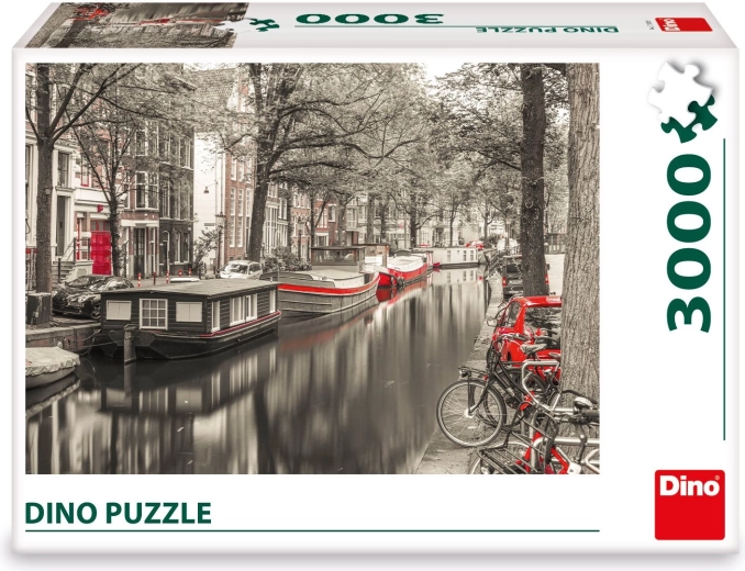 Stylowy motyw amsterdamskiego kanału