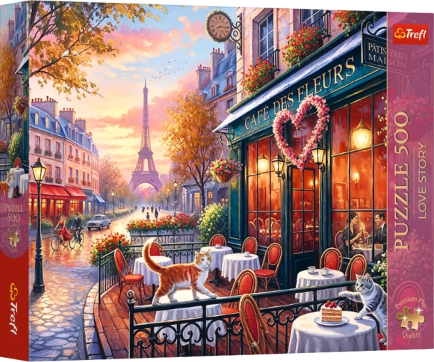 Puzzle Trefl Premium Plus 500 elementów Love story: miłość w Paryżu