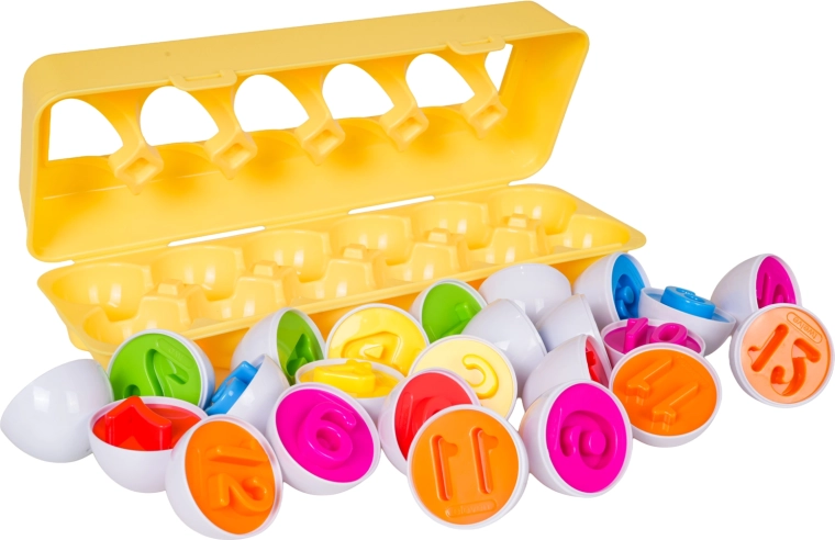 12 jajeczek z liczbami 1–12
