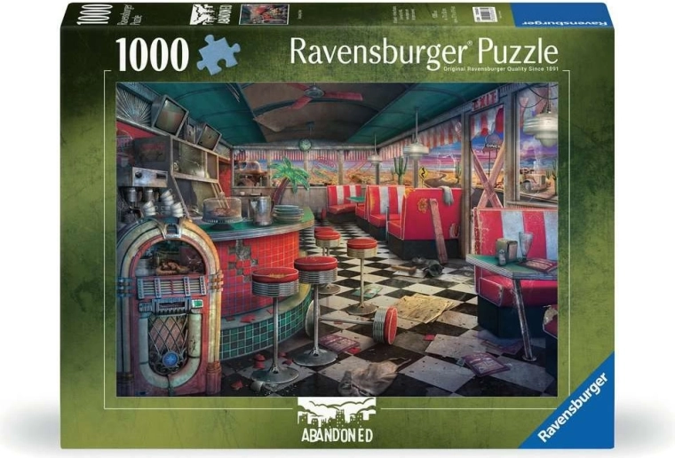 Puzzle Ravensburger Opuszczone miejsca: podupadające bistro 1000 elementów